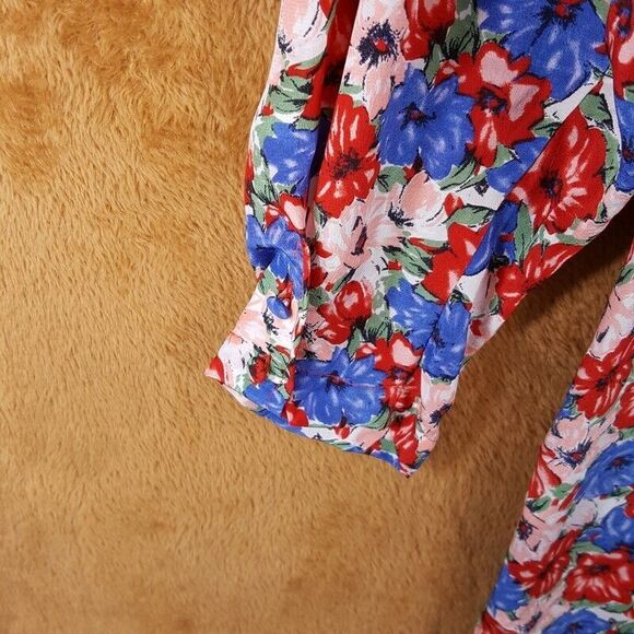 RIXO Womens Wrap Dress XS Black Floral Polka Dot Mixed Print Mini Silk CHERIE - Picture 5 of 11